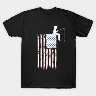 American Flag Fishing T-Shirt